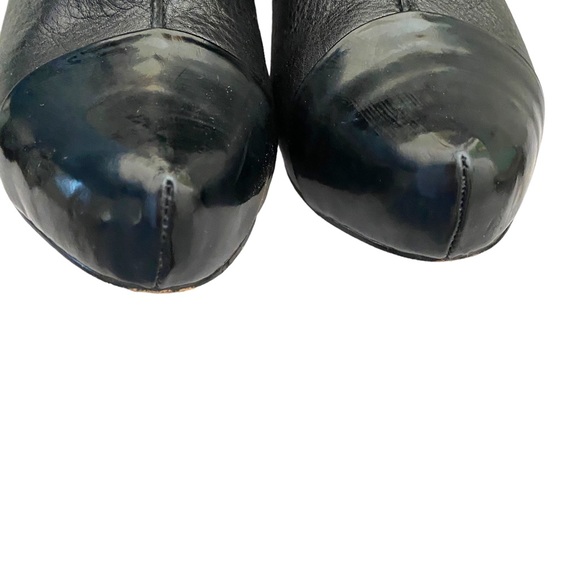 Isola Black Leather Stiletto Slip On Booties Size 8 - Picture 3 of 11